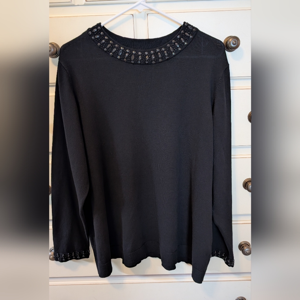 CJ Banks Beaded Sweater Size 2X
